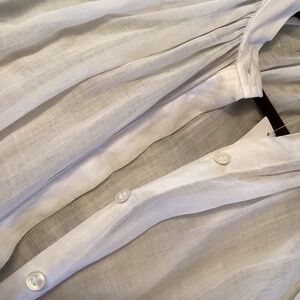 NWT Banana Republic Oversized Ramie Shirt, White, Relaxed fits like Medium
